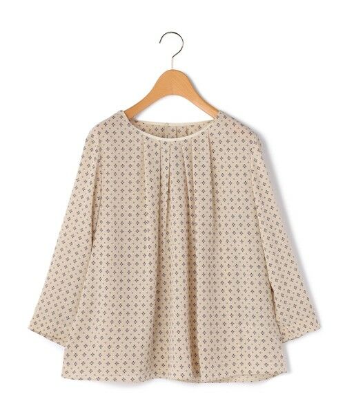 KEITH / キース シャツ・ブラウス | ジオメトリックパターンブラウス（ベージュ）