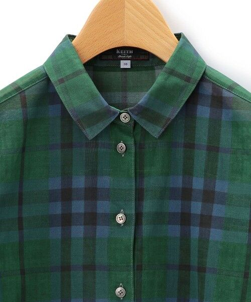 KEITH / キース シャツ・ブラウス | オーガンジーキースチェックブラウス | 詳細4