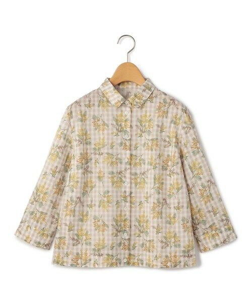 KEITH / キース シャツ・ブラウス | ミモザパッチワークシャツブラウス（ベージュ）