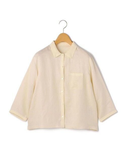 KEITH / キース シャツ・ブラウス | 60/ーリネンシャツブラウス(オフホワイト)