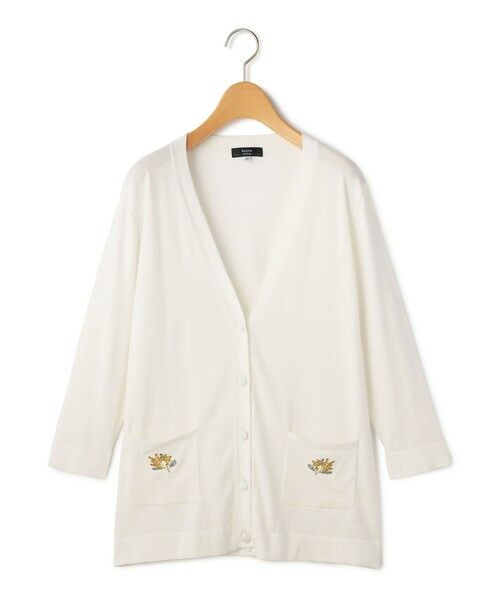 KEITH / キース ニット・セーター | Ｍｉｍｏｓａ　Ｍｏｔｉｆニットカーディガン（ホワイト）