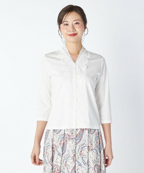 KEITH / キース カットソー | コットンスムースVネックカットソー（ホワイト）