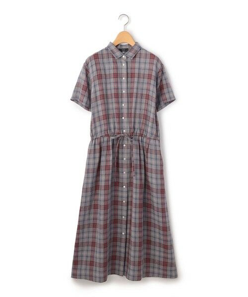 KEITH / キース ドレス | リネンキースチェックワンピース（グレー）