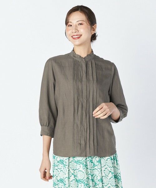 KEITH / キース シャツ・ブラウス | ラミーローンブラウス（ダークブラウン）