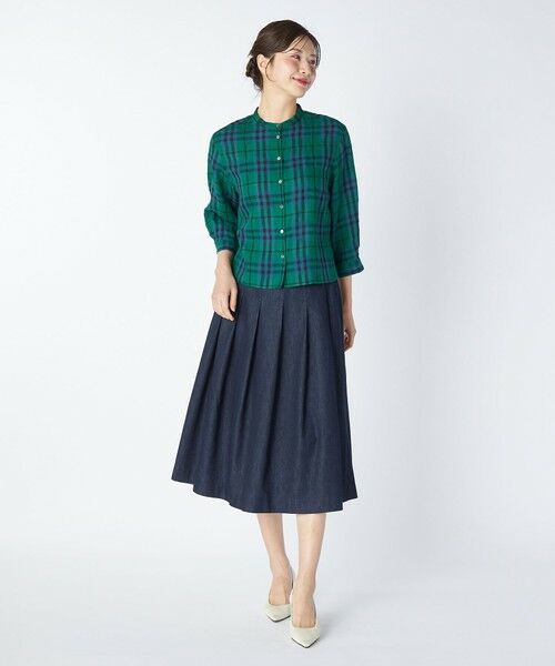 KEITH / キース シャツ・ブラウス | リネンキースチェックブラウス | 詳細1