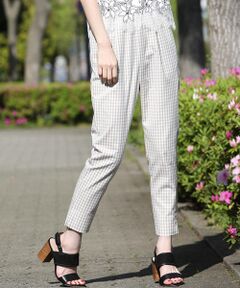 ketty / ケティ パンツ | 【洗濯可能】ウエストゴム美シルエットギンガムチェックパンツ