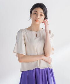 シフォンドッキングカットソー ≪洗濯機で洗える≫