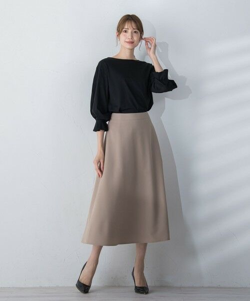 セール】 【S/M/L展開】 美シルエットロングフレアスカート ≪洗濯機で  