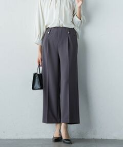 ハイストレッチジョーゼットワイドパンツ≪手洗い可能 / セットアップ対応≫