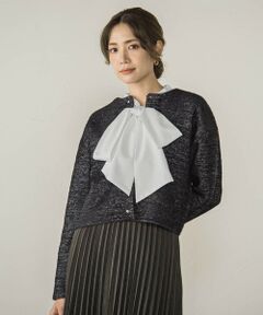 ketty / ケティ ニット・セーター | ラメWフェイスクルーニットジャケット≪手洗い可能≫