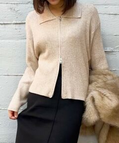 ketty / ケティ カーディガン・ボレロ | ダブルジップニットカーディガン≪手洗い可能≫