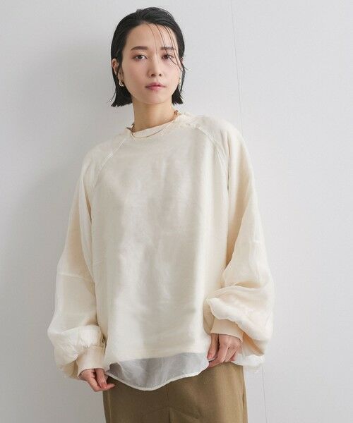 ketty / ケティ カットソー | シアーレイヤードスウェットプルオーバー≪手洗い可能≫ | 詳細6