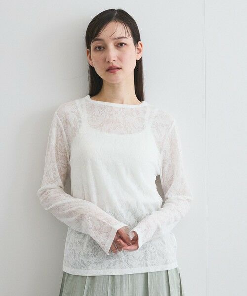 ketty/ケティ シアージャカードプルオーバー ≪手洗い可能≫ ホワイト M ketty/ケティ シアージャカードプルオーバー ≪手洗い可能≫ ホワイト M