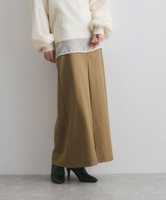 ketty / ケティ ミニ・ひざ丈スカート | ヘザーエステルツイルタックスカート≪手洗い可能≫