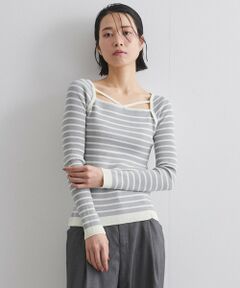 ketty / ケティ ニット・セーター | ボーダーストリングスニットトップス≪手洗い可能≫