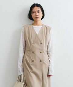 ketty / ケティ ロング・マキシ丈ワンピース | 梳毛合繊ジレワンピース≪手洗い可能≫