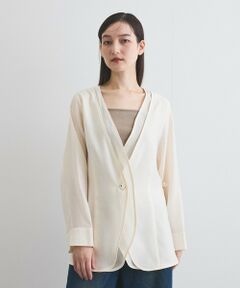 ketty / ケティ テーラードジャケット | シアーツイルレイヤードジャケット≪洗濯機で洗える≫