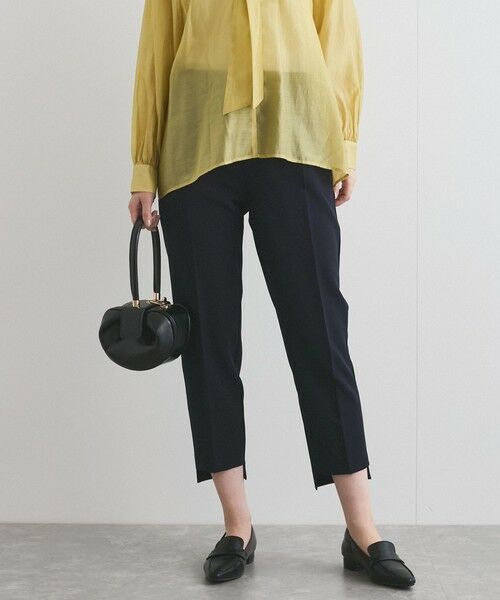 ketty/ケティ ヘムカットテーパードパンツ≪洗濯機で洗える≫ ネイビー M ketty/ケティ ヘムカットテーパードパンツ≪洗濯機で洗える≫ ネイビー M