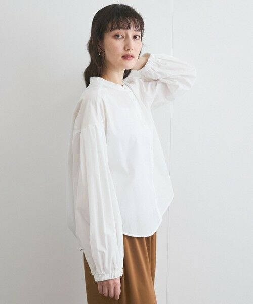ketty/ケティ バンドカラーシャツ≪洗濯機で洗える≫ オフホワイト M ketty/ケティ バンドカラーシャツ≪洗濯機で洗える≫ オフホワイト M