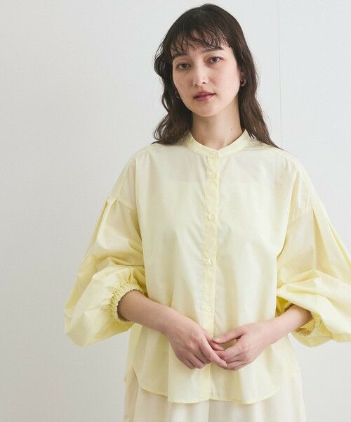 ketty/ケティ バンドカラーシャツ≪洗濯機で洗える≫ イエロー M ketty/ケティ バンドカラーシャツ≪洗濯機で洗える≫ イエロー M