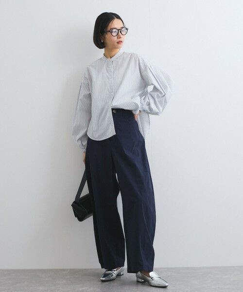 ketty / ケティ シャツ・ブラウス | バンドカラーラメストライプシャツ≪洗濯機で洗える≫ | 詳細4