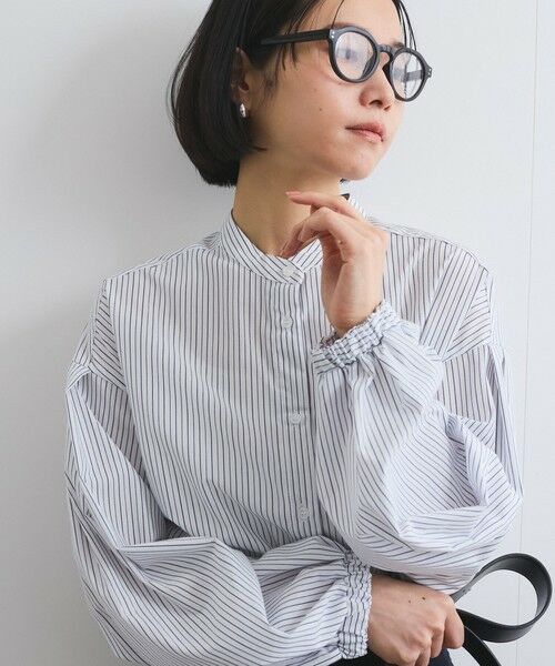 ketty / ケティ シャツ・ブラウス | バンドカラーラメストライプシャツ≪洗濯機で洗える≫ | 詳細3