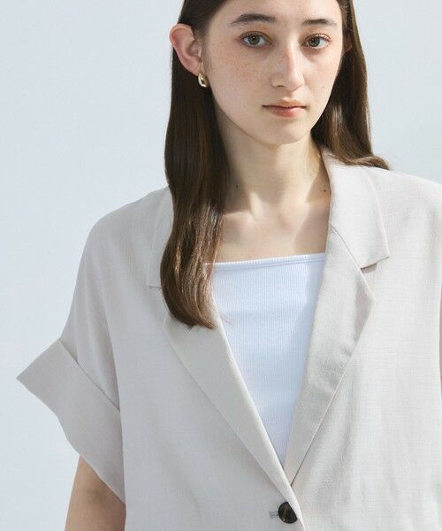 ketty / ケティ テーラードジャケット | リネンライクハーフテーラードジャケット≪手洗い可能≫ | 詳細2