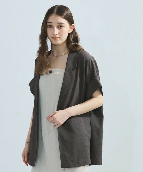 ketty / ケティ テーラードジャケット | リネンライクハーフテーラードジャケット≪手洗い可能≫ | 詳細18