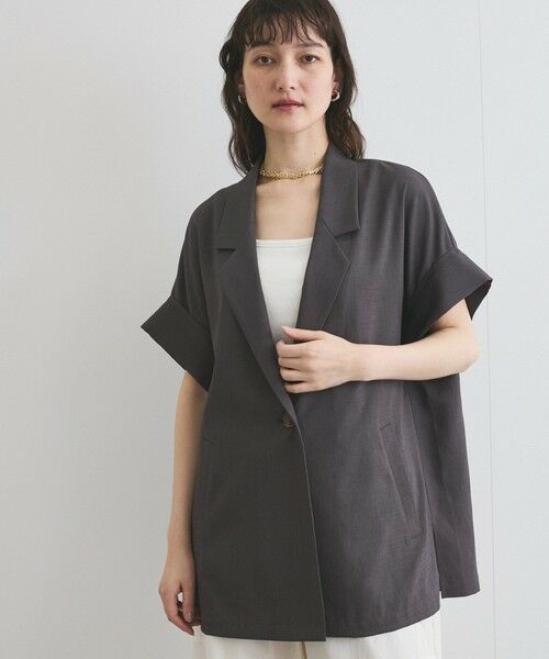 ketty / ケティ テーラードジャケット | リネンライクハーフテーラードジャケット≪手洗い可能≫ | 詳細20
