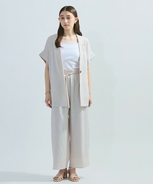 ketty / ケティ その他パンツ | リネンライクタックワイドパンツ≪手洗い可能≫ | 詳細1