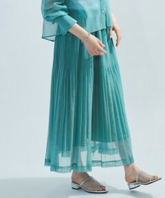 ketty / ケティ ミニ・ひざ丈スカート | シアーリネンライクプリーツスカート≪セットアップ対応/手洗い可能≫