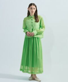 ketty / ケティ ミニ・ひざ丈スカート | シアーリネンライクプリーツスカート≪セットアップ対応/手洗い可能≫