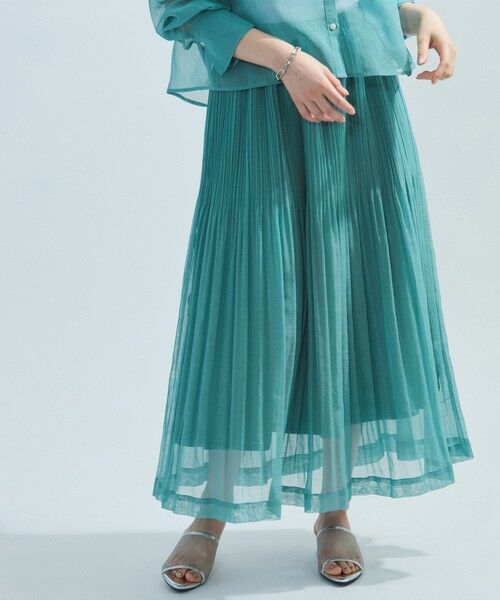 ketty / ケティ ミニ・ひざ丈スカート | シアーリネンライクプリーツスカート≪セットアップ対応/手洗い可能≫ | 詳細5