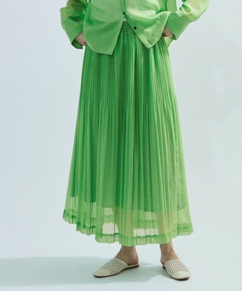 ketty / ケティ ミニ・ひざ丈スカート | シアーリネンライクプリーツスカート≪セットアップ対応/手洗い可能≫ | 詳細9