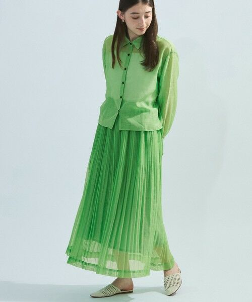 ketty / ケティ ミニ・ひざ丈スカート | シアーリネンライクプリーツスカート≪セットアップ対応/手洗い可能≫ | 詳細12