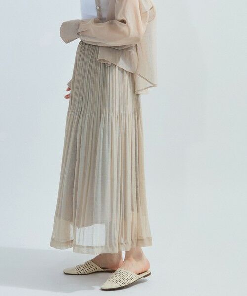 ketty / ケティ ミニ・ひざ丈スカート | シアーリネンライクプリーツスカート≪セットアップ対応/手洗い可能≫ | 詳細17