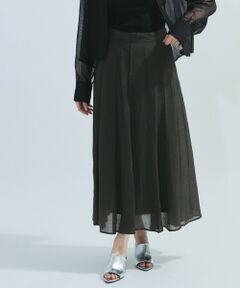 ketty / ケティ ミニ・ひざ丈スカート | シアーパネルフレアスカート≪手洗い可能≫