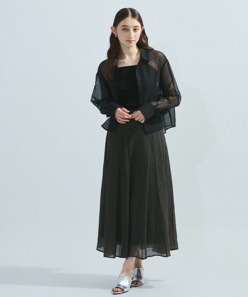 ketty / ケティ ミニ・ひざ丈スカート | シアーパネルフレアスカート≪手洗い可能≫ | 詳細15