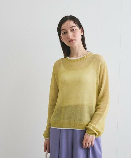 ketty/ケティ 麻タッチハイショクプルオーバー≪手洗い可能≫ イエロー M ketty/ケティ 麻タッチハイショクプルオーバー≪手洗い可能≫ イエロー M
