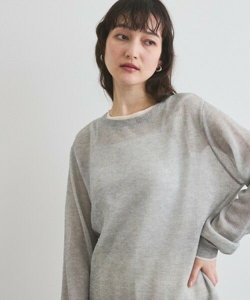 ketty/ケティ 麻タッチハイショクプルオーバー≪手洗い可能≫ ライトグレー M ketty/ケティ 麻タッチハイショクプルオーバー≪手洗い可能≫ ライトグレー M