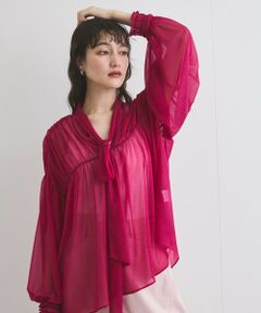 ketty / ケティ シャツ・ブラウス | シアーボウタイギャザーブラウス≪手洗い可能≫