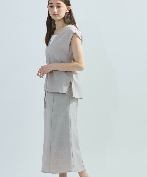 ketty / ケティ ロング・マキシ丈ワンピース | 麻調セットアップアンサンブル≪手洗い可能≫ | 詳細26