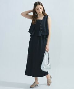 ketty / ケティ ロング・マキシ丈ワンピース | 麻調ライトツイルアンサンブル≪手洗い可能≫