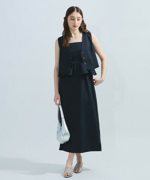 ketty / ケティ ロング・マキシ丈ワンピース | 麻調ライトツイルアンサンブル≪手洗い可能≫ | 詳細1