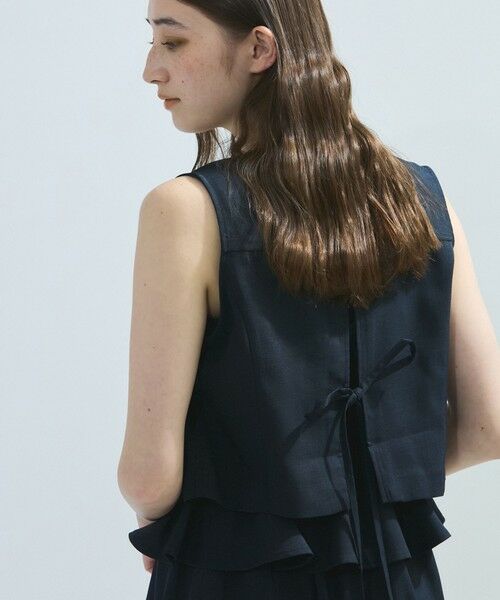 ketty / ケティ ロング・マキシ丈ワンピース | 麻調ライトツイルアンサンブル≪手洗い可能≫ | 詳細4