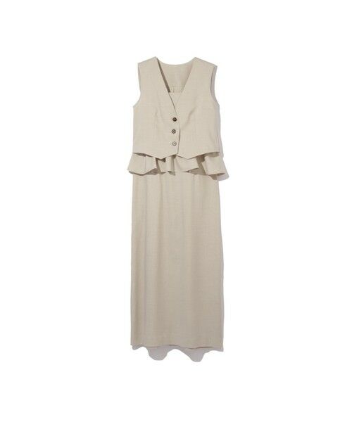 ketty / ケティ ロング・マキシ丈ワンピース | 麻調ライトツイルアンサンブル≪手洗い可能≫ | 詳細23