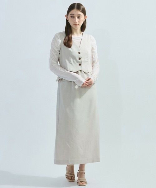 ketty / ケティ ロング・マキシ丈ワンピース | 麻調ライトツイルアンサンブル≪手洗い可能≫ | 詳細18