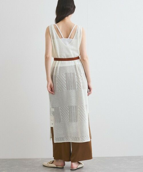 ketty / ケティ ロング・マキシ丈ワンピース | ブロック透かしニットワンピース≪手洗い可能≫ | 詳細4