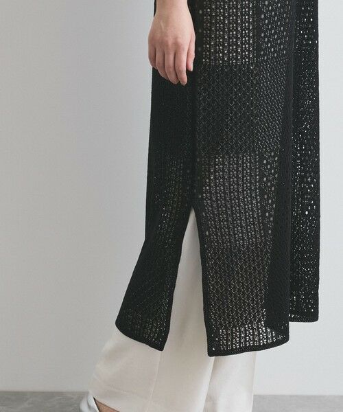 ketty / ケティ ロング・マキシ丈ワンピース | ブロック透かしニットワンピース≪手洗い可能≫ | 詳細8