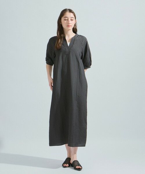 ketty / ケティ ロング・マキシ丈ワンピース | タンブラーブッチャーストライプワンピース≪手洗い可能≫ | 詳細5